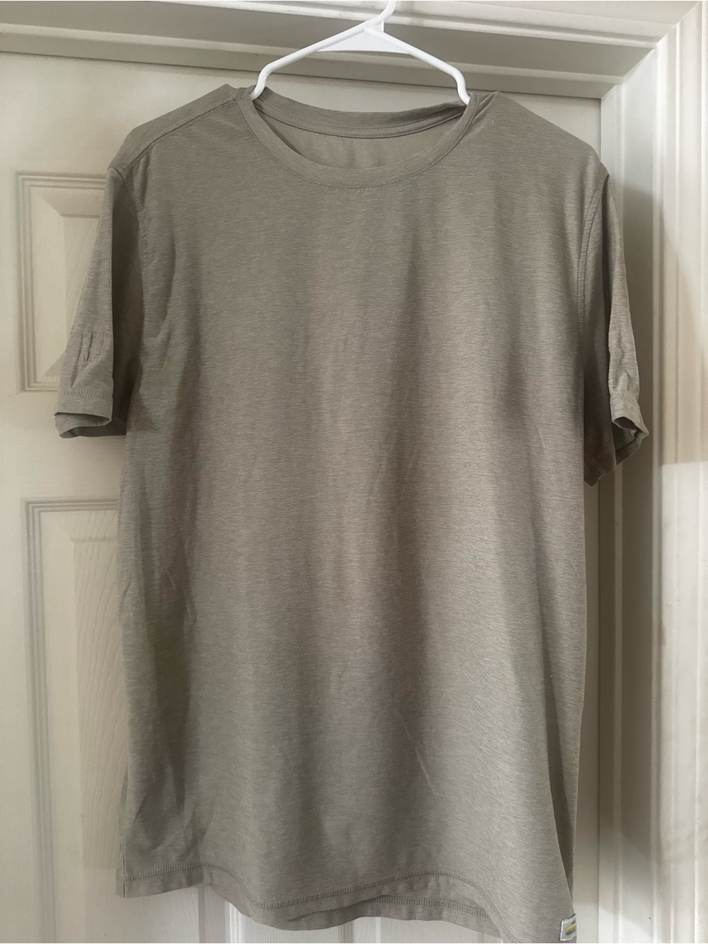 Classic Crewneck Short-Sleeve Tee in Light Taupe